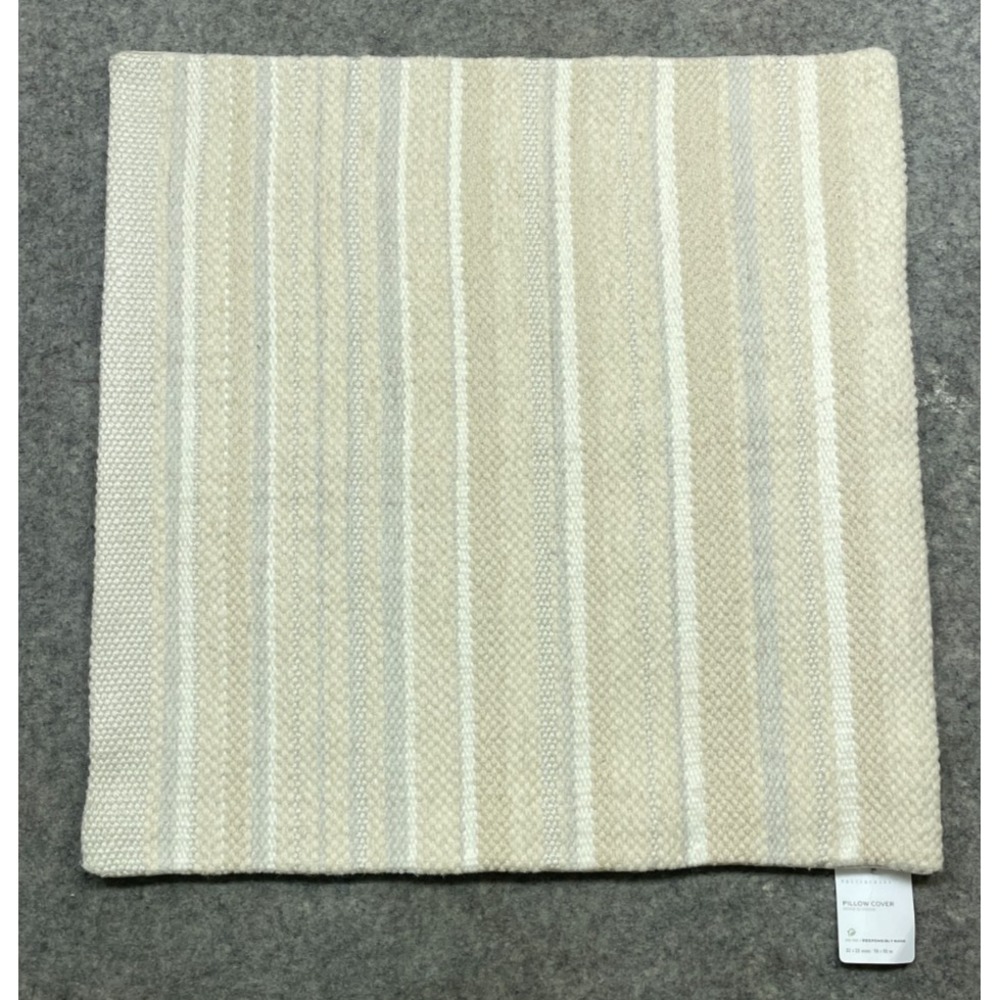 Pottery Barn Junia Textured Pillow Cover Ivory 22x22 New